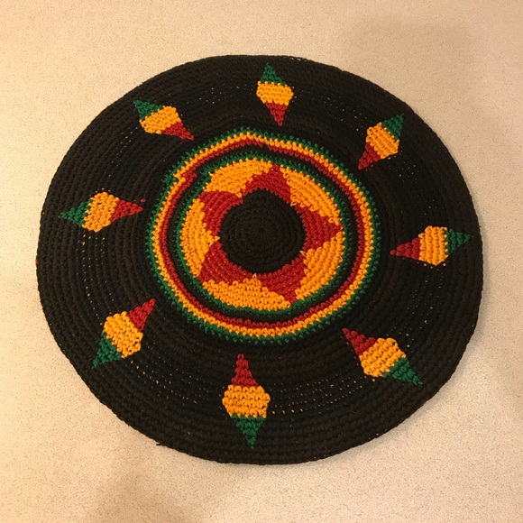 Accessories - Vintage Rasta Crochet Beret